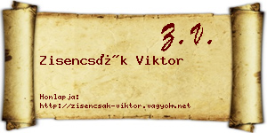 Zisencsák Viktor névjegykártya